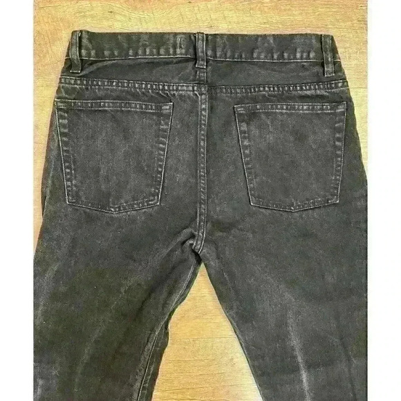 Peter Manning Johnny Men's Black Distressed Jeans 30X30 5 Pocket Grunge - Picture 7 of 10